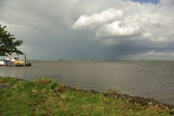 Stade mit Blick auf die Elbe
